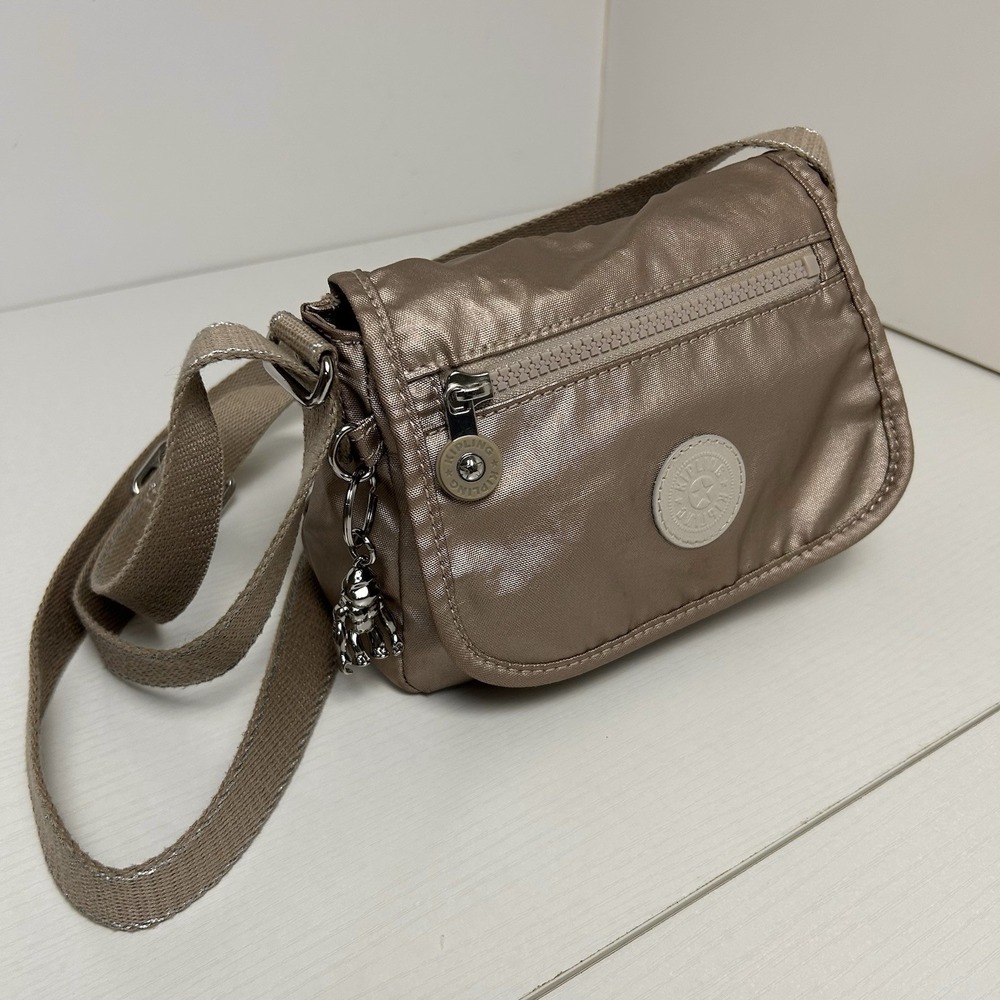 Kipling Sabian Crossbody Mini Bag Rose Metallic‎ Color with Keychain